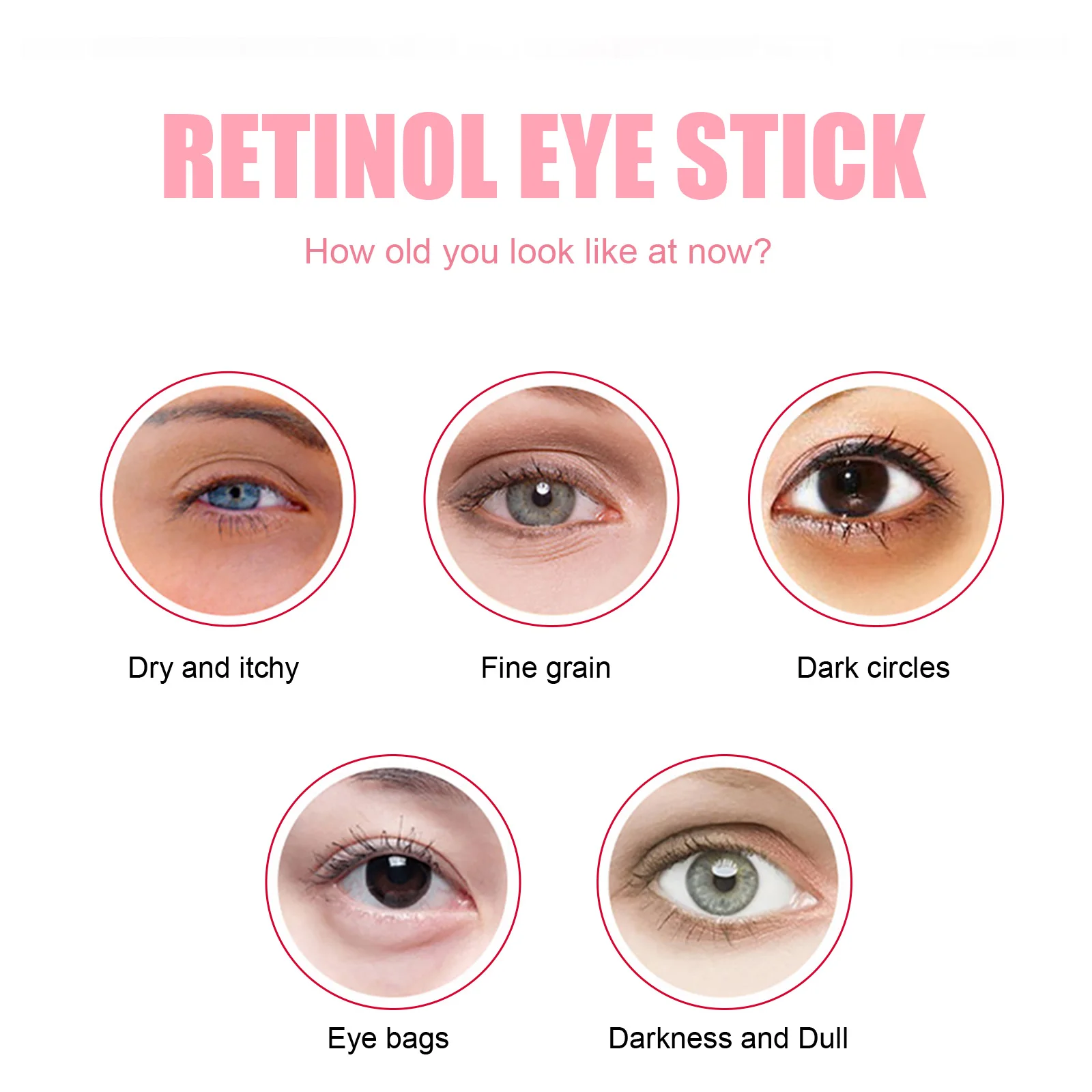 Retinol Eye Cream Stick Firming Lifting Fine Line Fade Dark Circles Eye Bag Anti Puffiness Nourishing Nourishing Eye Stick
