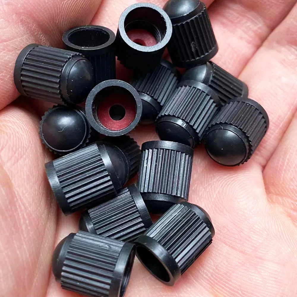 30Pcs Plastic Red Car Tire Valve Stem Caps Tubeless Tyre Wheel Stem Air Valve Caps Car Wheel Tires Dustproof Caps Auto Accessory