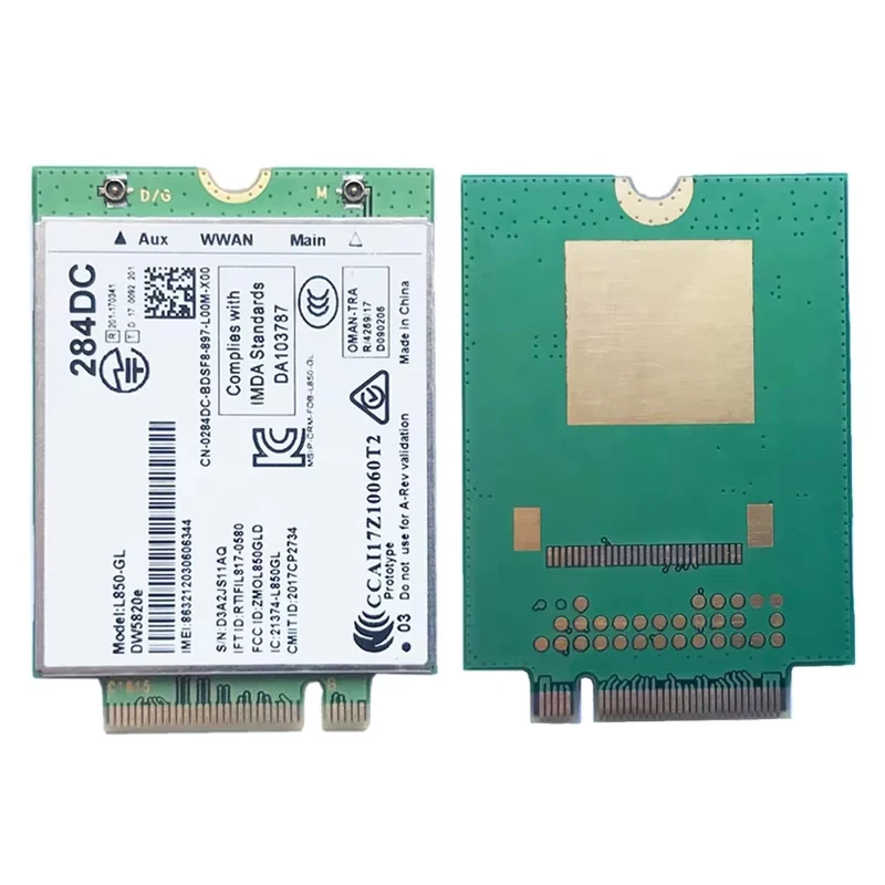 L850-GL DW5820E XMM7360 LTE Cat9 M.2 Module For Precision 3560 3561 3570 Latitude 3400 3420 3430 3500 3520 5300 view 4