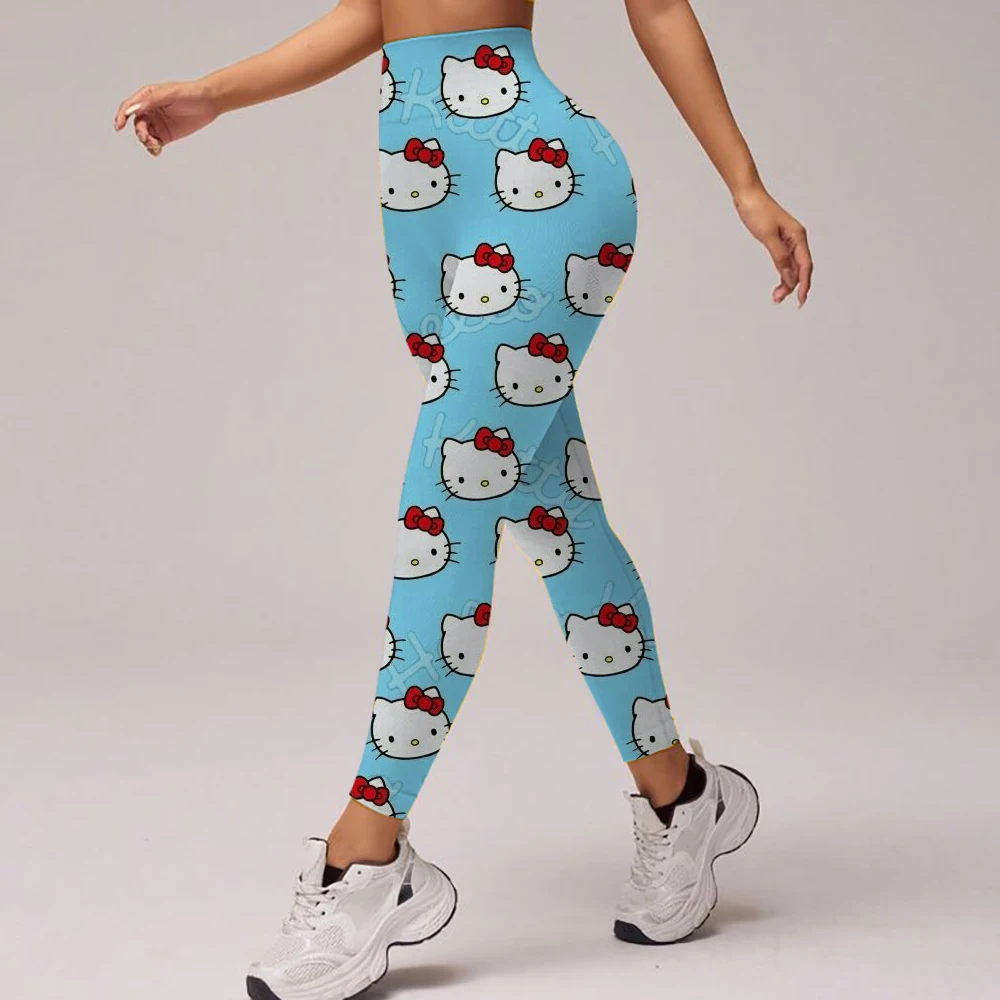 

Hello Kitty print Women's pants Sale Fitness Female Leggings Sportswear woman gym Comfortable And Formfitting Yoga Pants