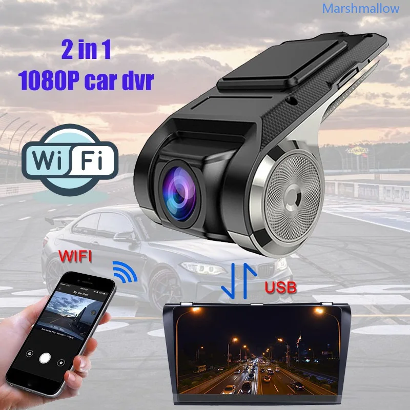 1080P WIFI Dash Cam DVR Dash Camera Car WIFI Bluetooth Cam Android DVR Car Recorder Cam Night Version Car Recorder32GB