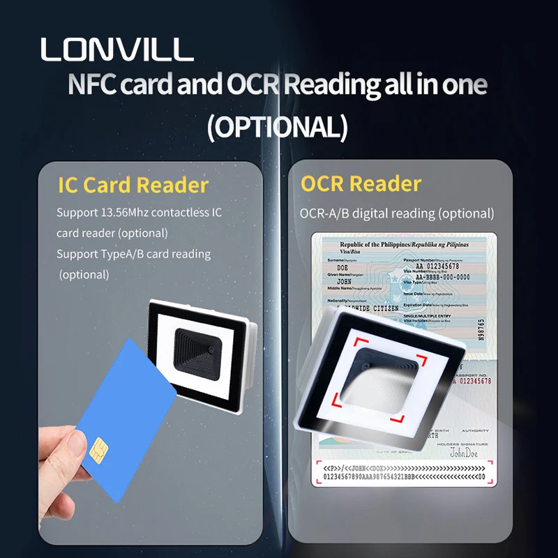 LONVILL USB RS232 Optional RS485 TTL GPIO Wiegand IC ID Card Embedded High Integration Barcode Scanner Module