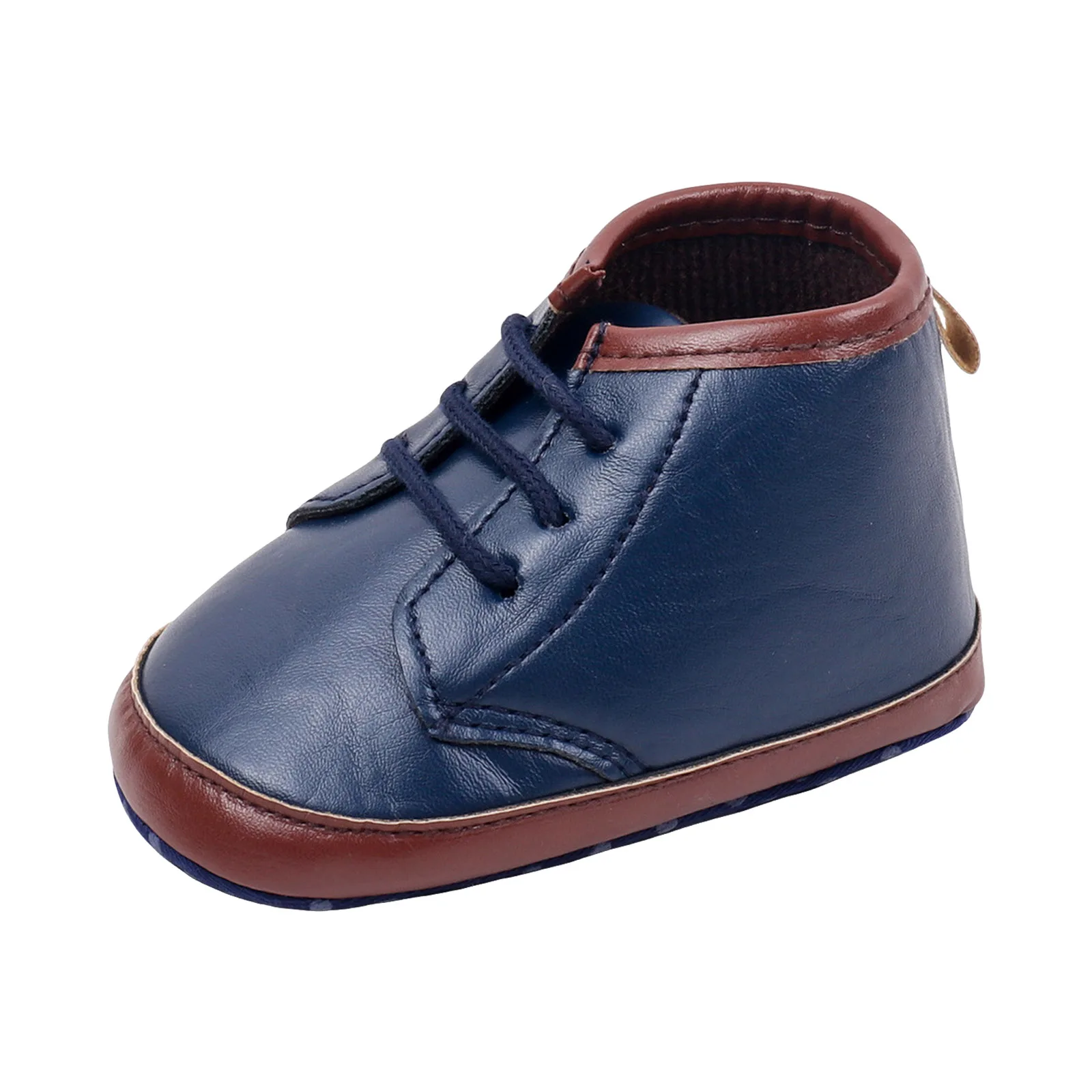 

Детская мягкая обувь Детская прогулочная обувь с флисовым теплым и удобным кожаным верхом на шнуровке. 12-месячные резиновые сапоги