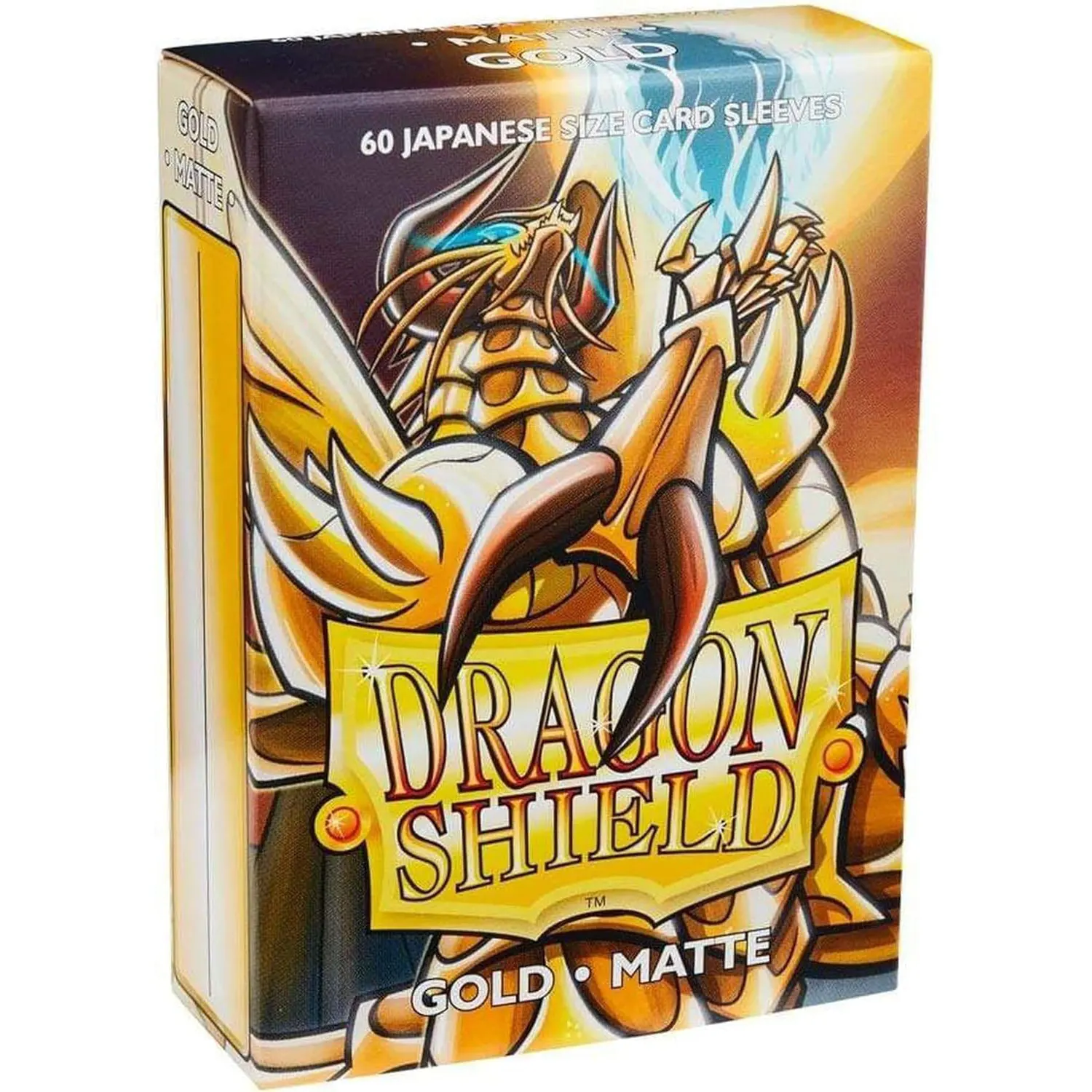 Dragon Shield Japanese Size Sleeves – Matte GOLD 60CT - Card Sleeves Smooth & Tough - Compatible with PTCG Yugioh, & More–TCG