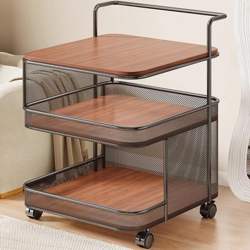 trolley rack floor-to-ceiling multi-layer removable living room for beverages, fruit storage rack, bedroom snack rack