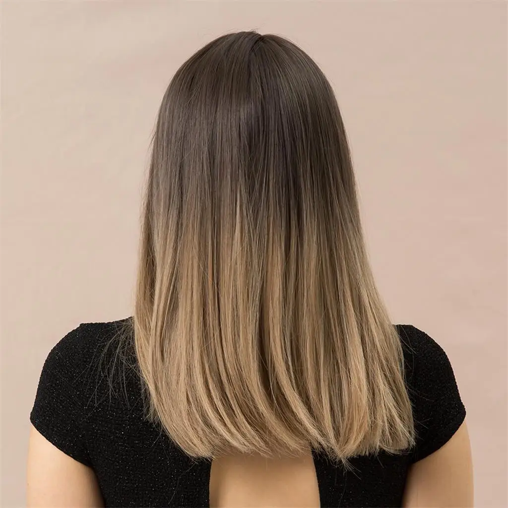 20 ''Ombre glattes Haar Cosplay synthetische Perücke resistent für