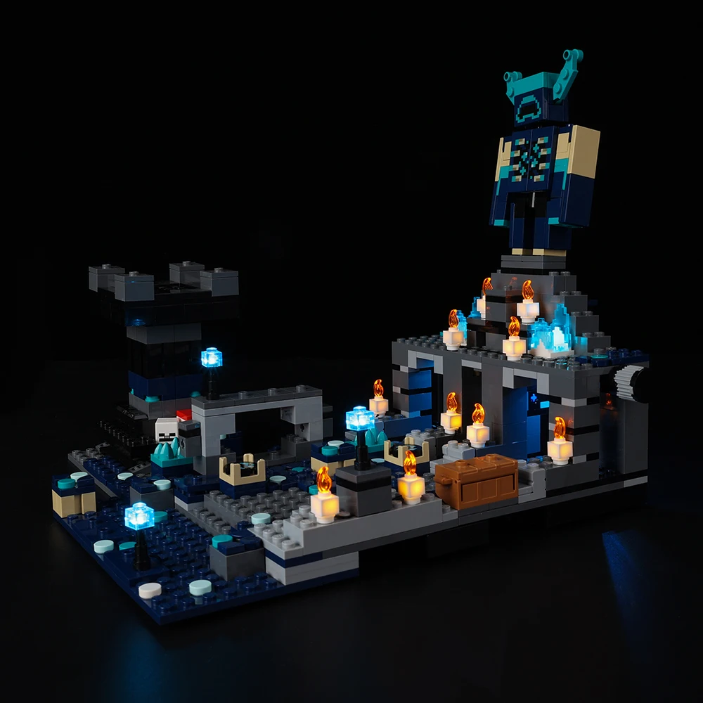 مجموعة إضاءة LED بدون نموذج مناسبة لـ LEGO Minecraft The Deep Dark Battle 21246 (باستثناء مكعبات البناء)