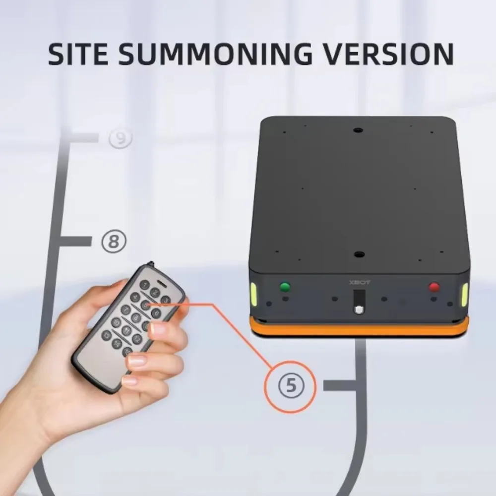 XBOT AGV 300kg Robot Material Handling Magnetic Stripe Navigation Auto Guided Vehicle Lithium Iron Phosphate Battery Carry Raw