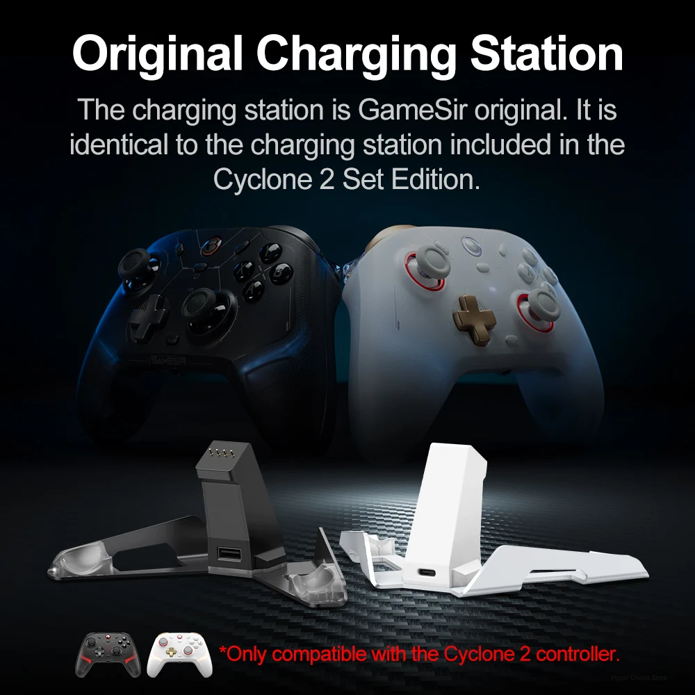 GameSir Charging Dock For Cyclone 2 Wireless Controle Original Station  Accessories Stylish Display Stand RGB Indicator Light