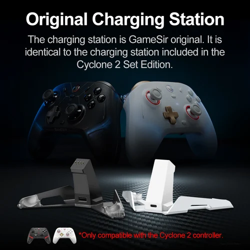 Imagen 2 del producto GameSir Cyclone 2 estación de carga Dock Original interruptor inalámbrico controlador Gamepad cargador Base accesorios aleación de aluminio ﻿