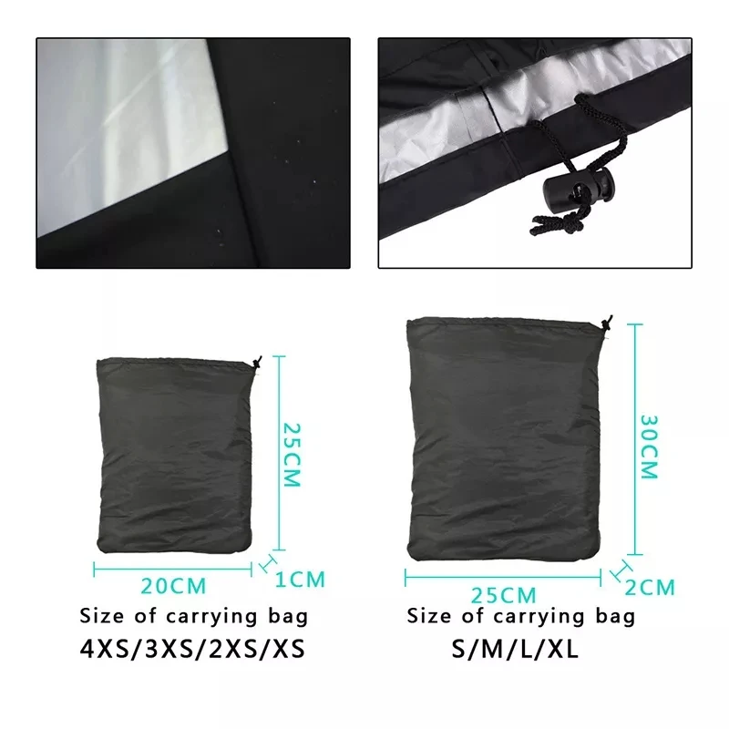 Black Waterproof BBQ Cover Outdoor BBQ Accessories Grill Cover Anti Dust Rain Gas Charcoal Electric Barbeque Protective Cover