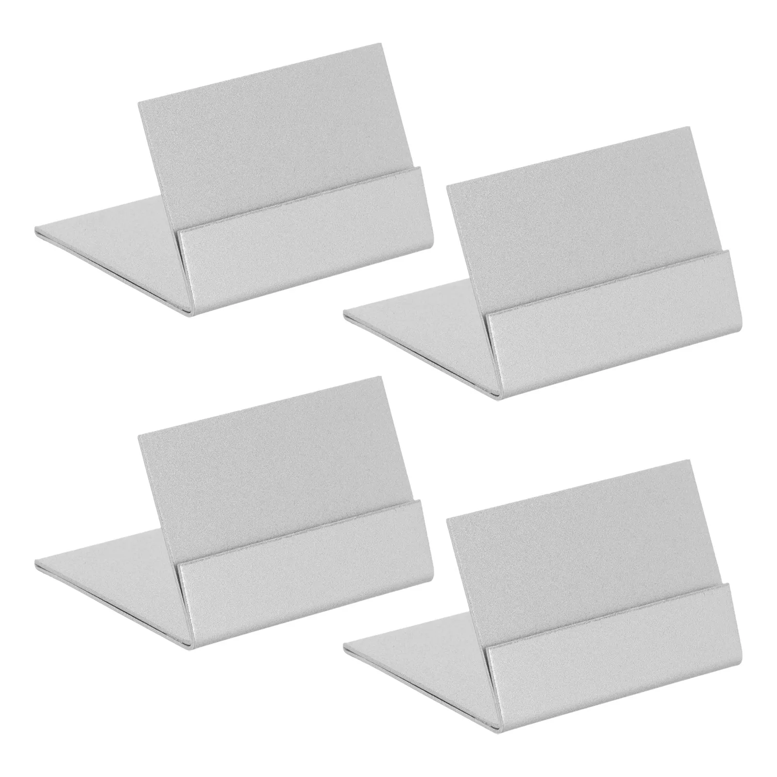 4Pcs Metal Table Card Holder Stainless Steel Desk Sign Clip for Price Tags Labels Menu Cards Retail Store Bakery Restaurant