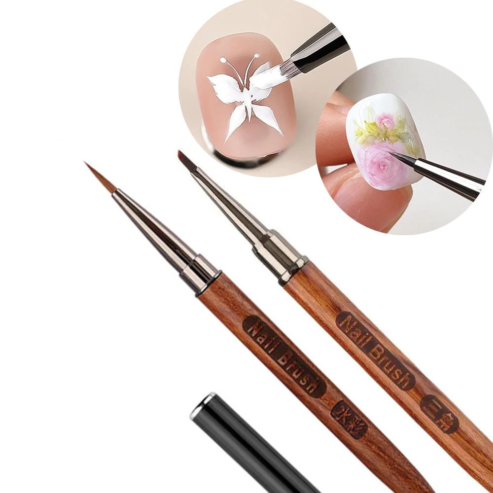 Pincel para Uñas para Dibujar Patrones 3D, Pincel Triangular de Precisión para Pintar Flores Rápidamente, Pincel Acrílico Profesional para Manicura DIY
