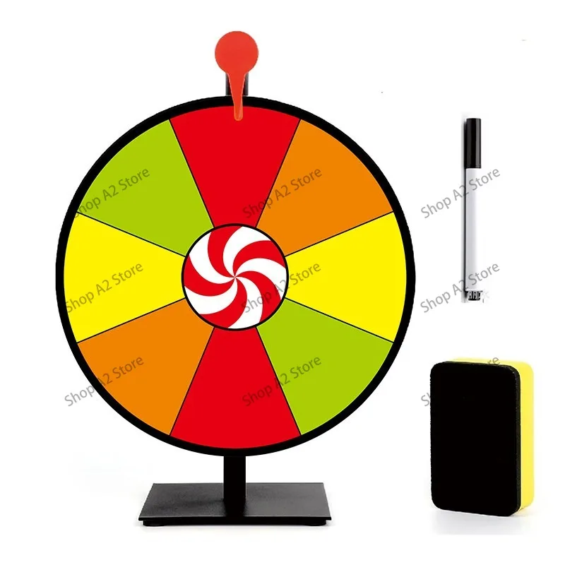 Spinning Prize Wheel 12 Slots Spinning Wheel Tabletop  Win Fortune Spin Games in Party Pub