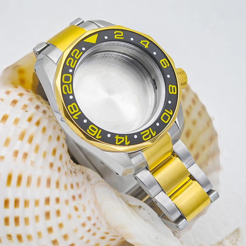 Caja y pulsera de reloj SPB185 SPB187, caja transparente de acero inoxidable, ajuste trasero 7S26 NH35 NH36 4R/6R, reloj de movimiento automático