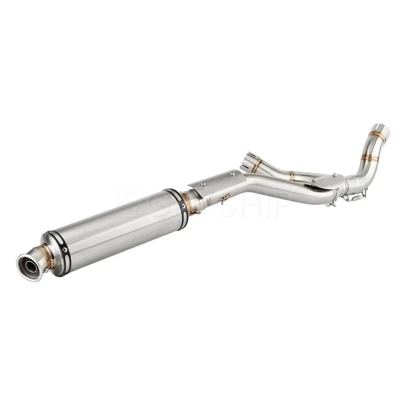 Slip‑on Motorcycle Escape High Position Exhaust Muffler with Link Pipe Fit for Ducati Desert X 2022 2023‑2024 DesertX 950