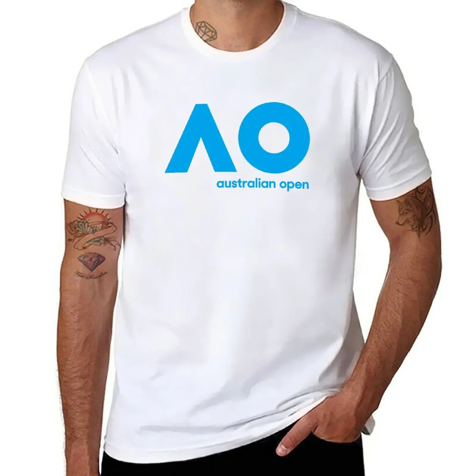 Australian Open AO (Blue Version) T-Shirt Short sleeve tee tees men t shirt
