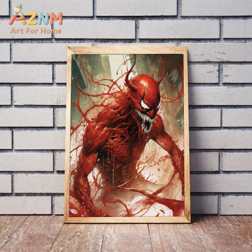 1pc Marvel Movie Art Poster Spider Man Iron Man Deadpool Canvas Painting Classic Character Mural Home Wall Decoration Gift