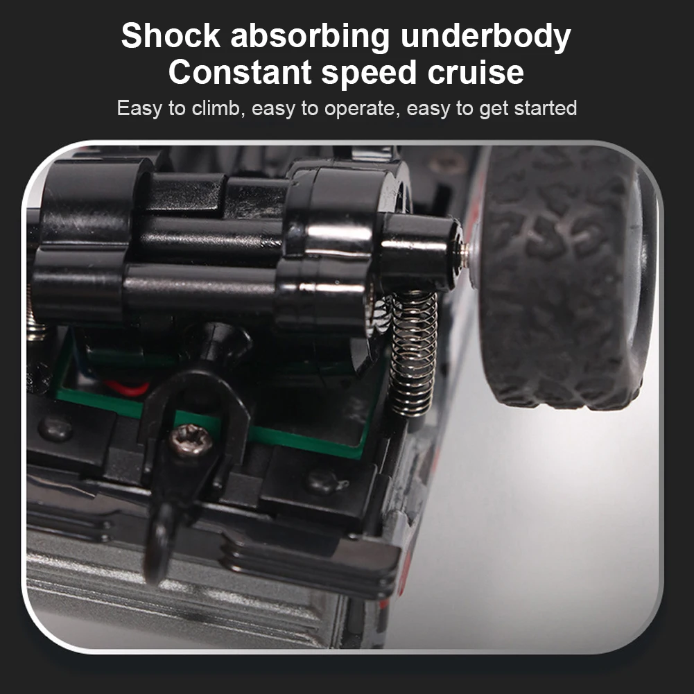 RC Off-road Monster Truck 1/64 Remote Control Mini Climbing Car Model 2.4GHz Electric Vehicle Toy Off-road Vehicle for Kids Gift