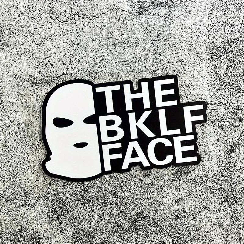 Laser Face Mask Graphic Vinyl Sticker Waterproof Decal for Car Bumper Windshield Motorcycle Tank Scratch Cover DIY Decor