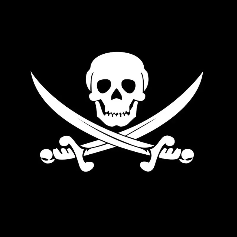 C ar Stickers Pirate Skull Crossed Sabers Car Decal Sticker 17cm Waterproof Vinyl Auto Body Window SUV Sedan Decoration