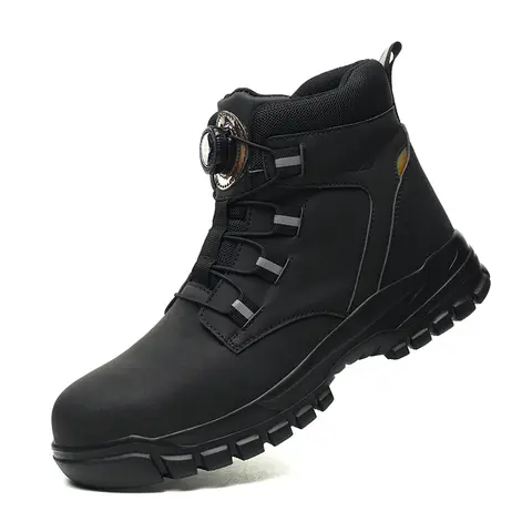 Botas de seguridad impermeables Para Hombre, Botas de trabajo indestructibles con punta de acero, zapatos de seguridad antigolpes y resistentes a puñaladas, Botas de motociclista Para Hombre