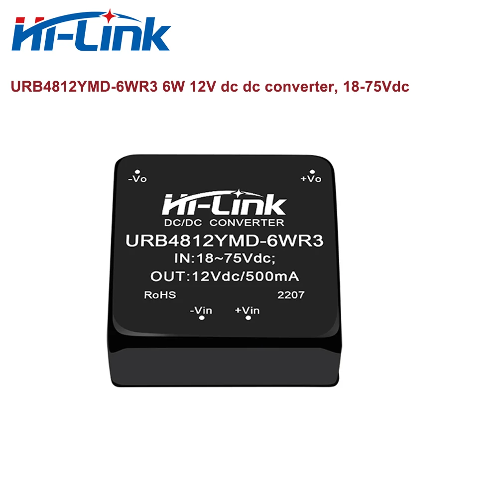 

Free Ship HiLink 6W 18-75Vdc to 12V 500mA URB4812YMD-6WR3 DC Isolated Power Converter Module