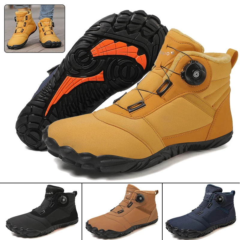 

2025 Winter Snow Shoes For Men and Women Waterproof Men's Ankle Boots Outdoor Non-slip Snow Sports Sneakers Winter Hiking Boots