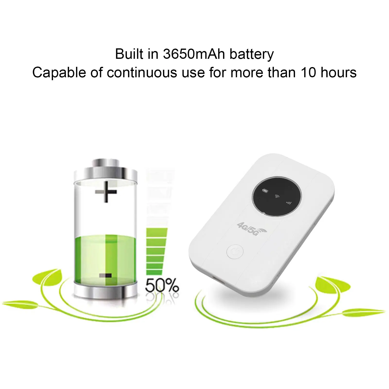 Enrutador Wi-Fi portátil 4G/5G con ranura para tarjeta SIM 300Mbps Plug-and-Play compatible con 10 dispositivos de punto de acceso dispositivo de punto de acceso Wi-Fi de viaje