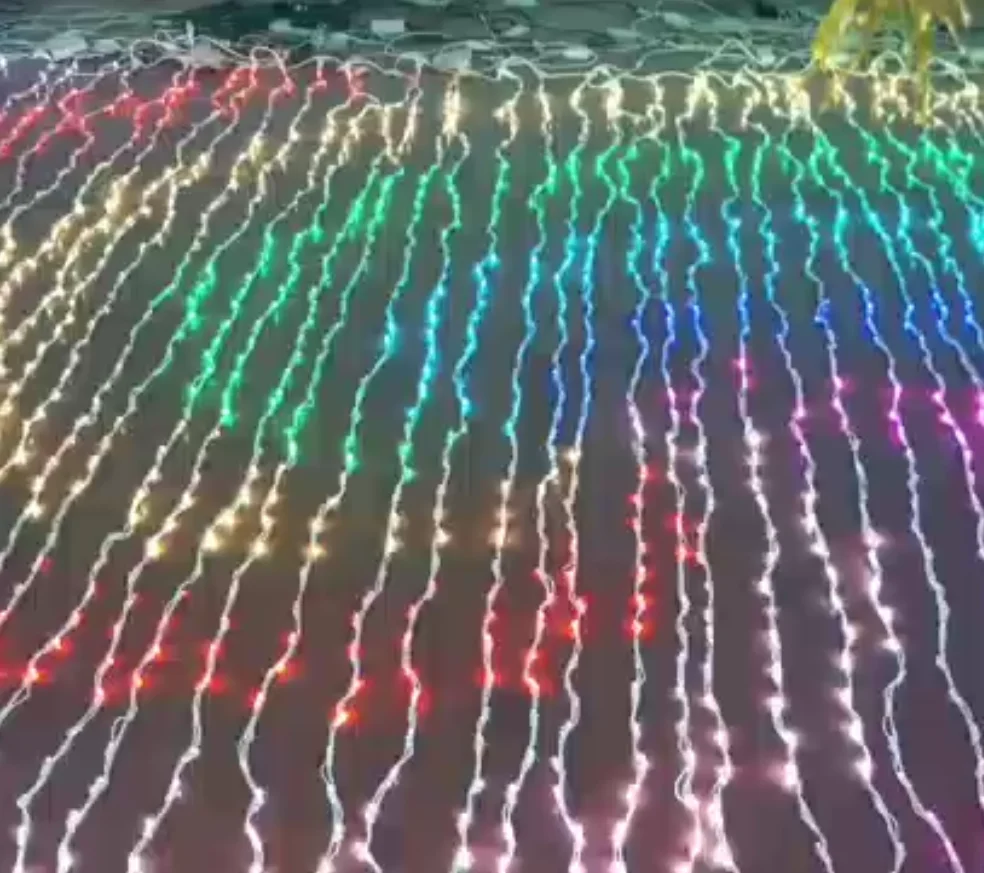 

Xmas Smart Christmas Light DMX 512 LED Lights Rubber Cable LED Flashing String Light for Outdoor Christmas Decoration