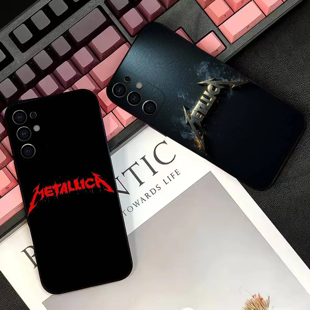 Logo Music M-Metallica A-Album Phone Case For Samsung S25,S24,S21,S22,S23,S30,Ultra,S20,Plus,Fe,Lite,Note,10,Black Cover