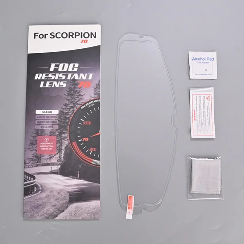 Pegatina antiniebla para visera Scorpion R1 Air Exo 520/391/1400, accesorios para casco de motocicleta de carbono aptos para KDF-16-1 antiarañazos