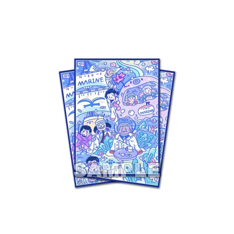 60pcs/set One piece Q-version Card Sleeve Oka Shichibukai OPCG PTCG Anime Game Collection Card Protective Cover Gift 67x92mm