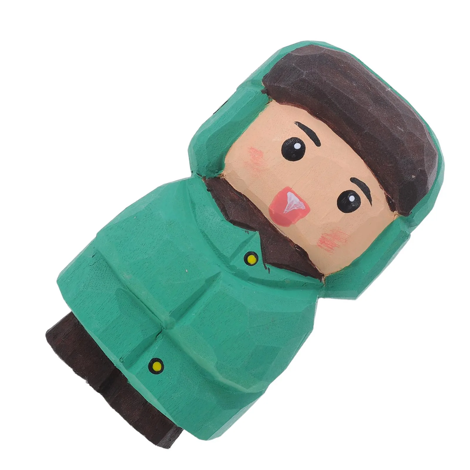 

Wood Handcarved Girl Statue Small Handmade Decorative Sculpture for Home Decor Shelf Table Wooden Sculpture for Living Room