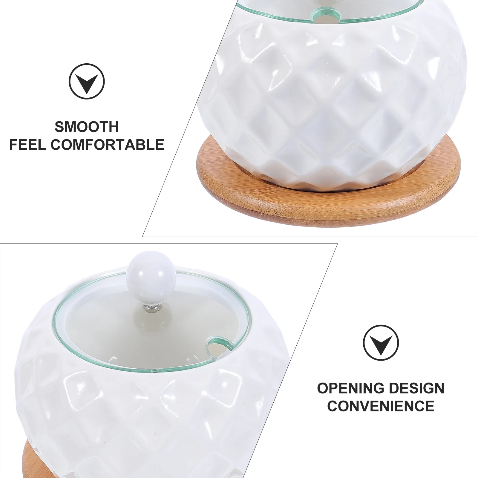 

1 set 1 Set Ceramic Condiment Jar Kitchen Seasoning Storage Pot With Lid Spoon Spice Container For Home Restaurant Use