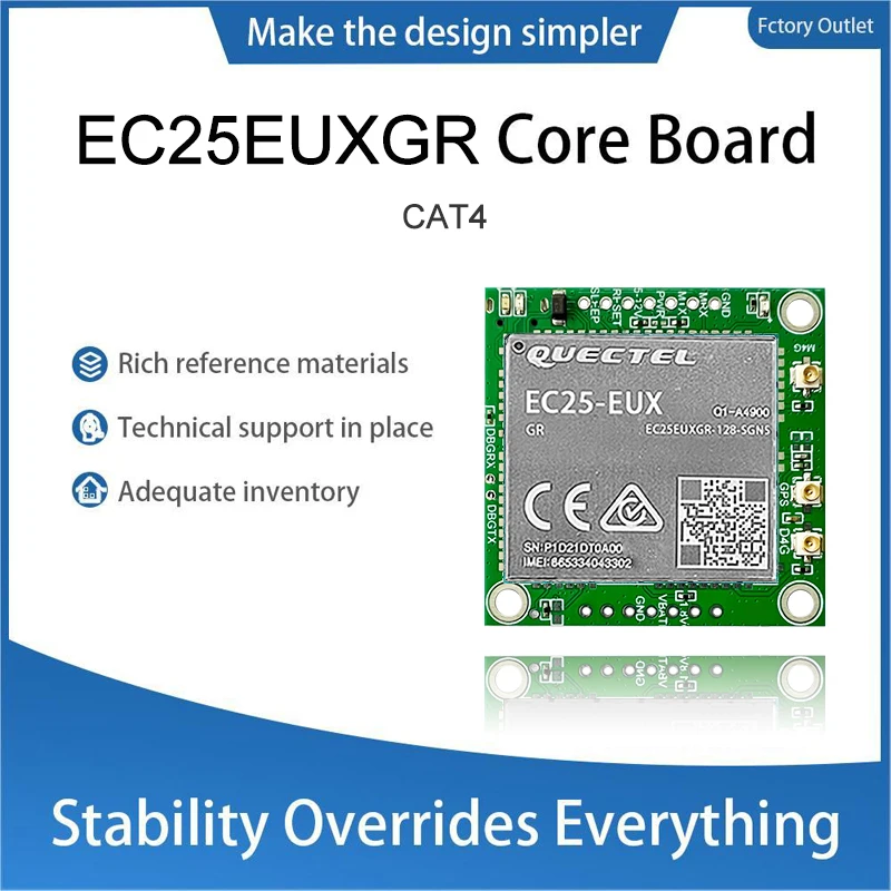 EC25EUXGR Single-row needle Core board 4G LTE CAT4 Module with GNSS Modem Board for Europe/Middle East/Africa/Korea/Thailand