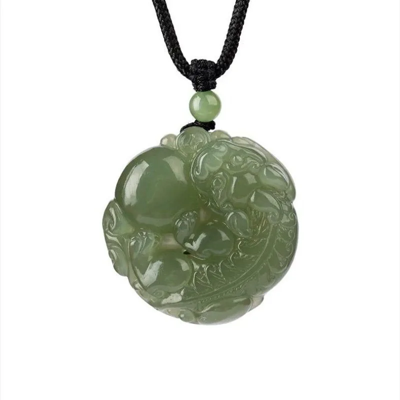 

Natural Pixiu Pendant Necklace, Sapphire Necklace, Men's and Women's Jade Pendant Jewelry