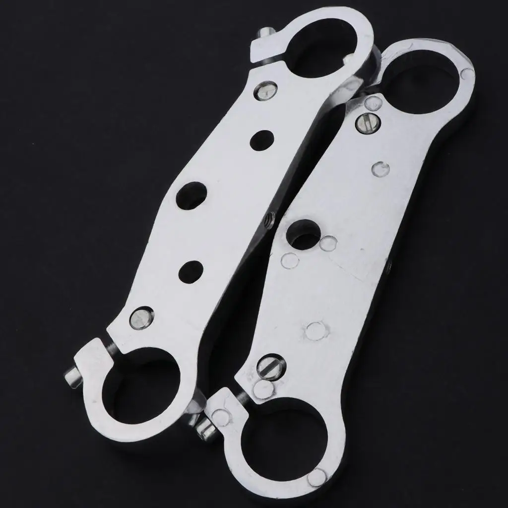 

2 Pcs 25mm Front Fork Lower Upper Triple Tree Stem Clamp for 49cc Mini Pocket Dirt Bike ATV