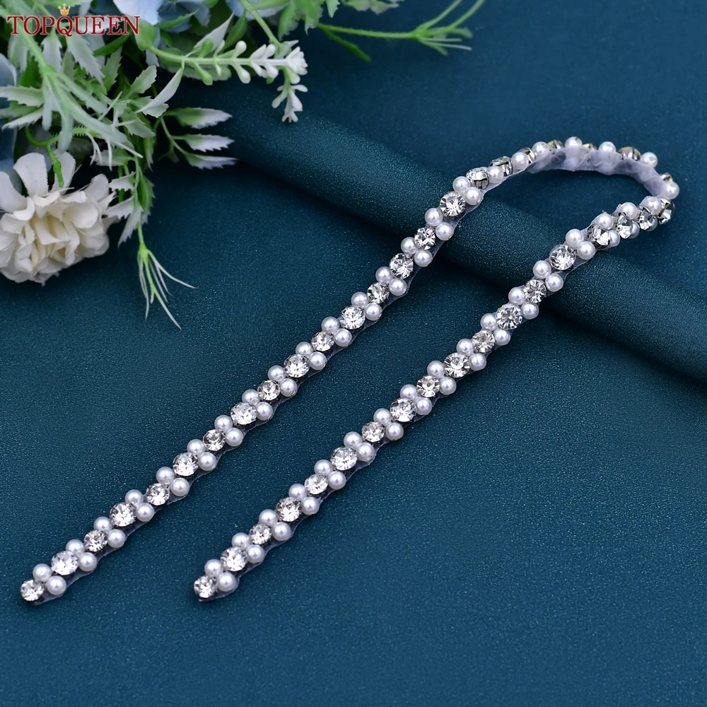 TOPCLS EEN-Ceinture de Mariée en Argent et Diamant, Accessoires de Robe en Perles pour ixde Banquet, Invitée de Mariage, Demoiselle d'Honneur, S381