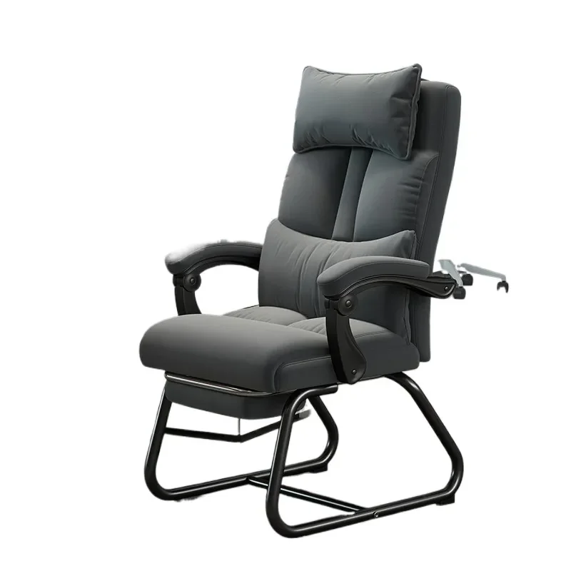 for Computer Chair Fixed Foot Casual Reclining Office Lunch Nap Sitting Bow Back Ergonomic Desk Gaming Seat