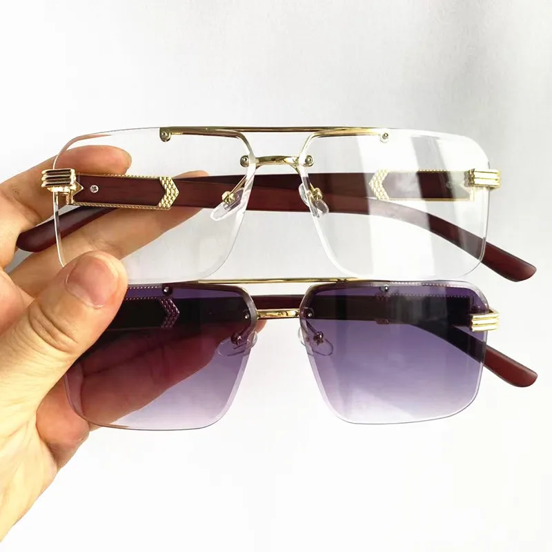 جديد بدون شفة نظارات شمسية مضادة للأشعة فوق البنفسجية شعاع مزدوج جوجل ريترو مضلع النظارات الرجال القيادة النظارات الشمسية #3