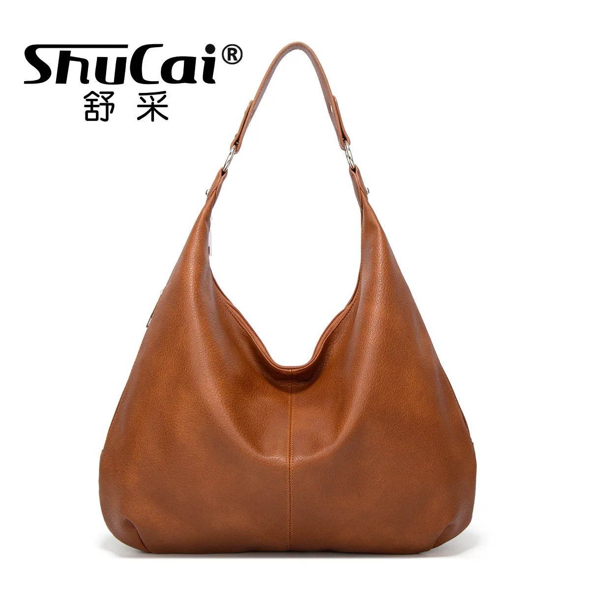 

Soft Leather Tote Bag Female Tide Snap Bags Large Capacity Shoulder Handbag Underarm Women's Bag