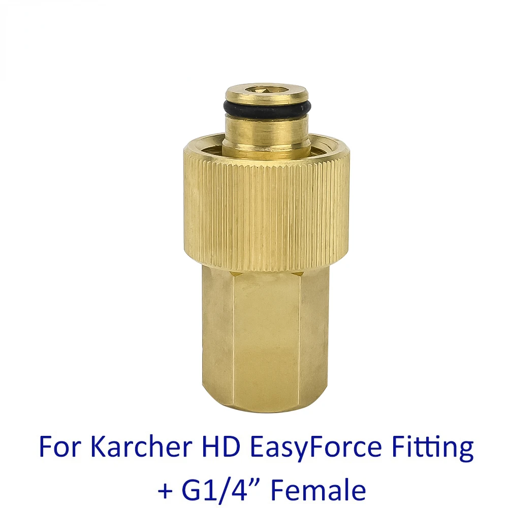 

High Pressure Washer Brass Connector Adapter HD Easy!Force G1/4" Adaptor for Karcher HD Easy Force Gun Lance Fitting