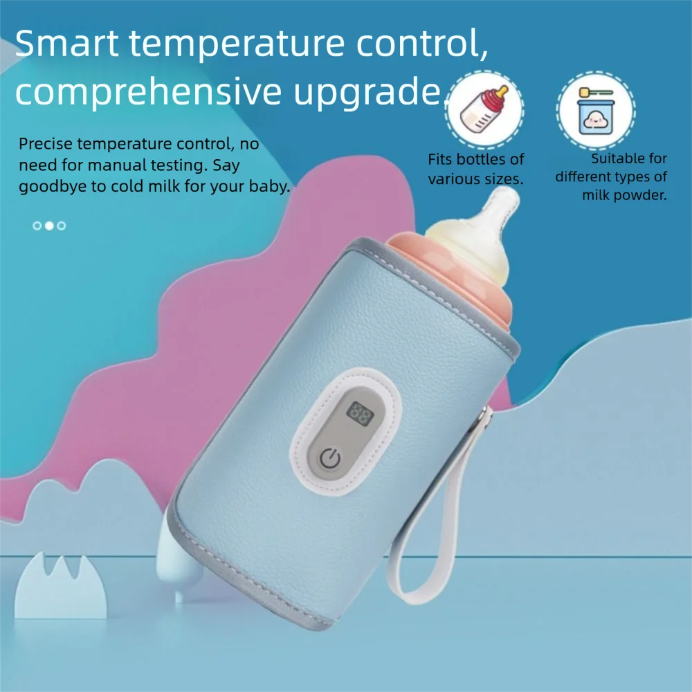 

Digital Baby Milk Bottle Insulation Cover Adjustable Temperature Portable Heating Milk Bottle Cover Waterproof Milk Warmer