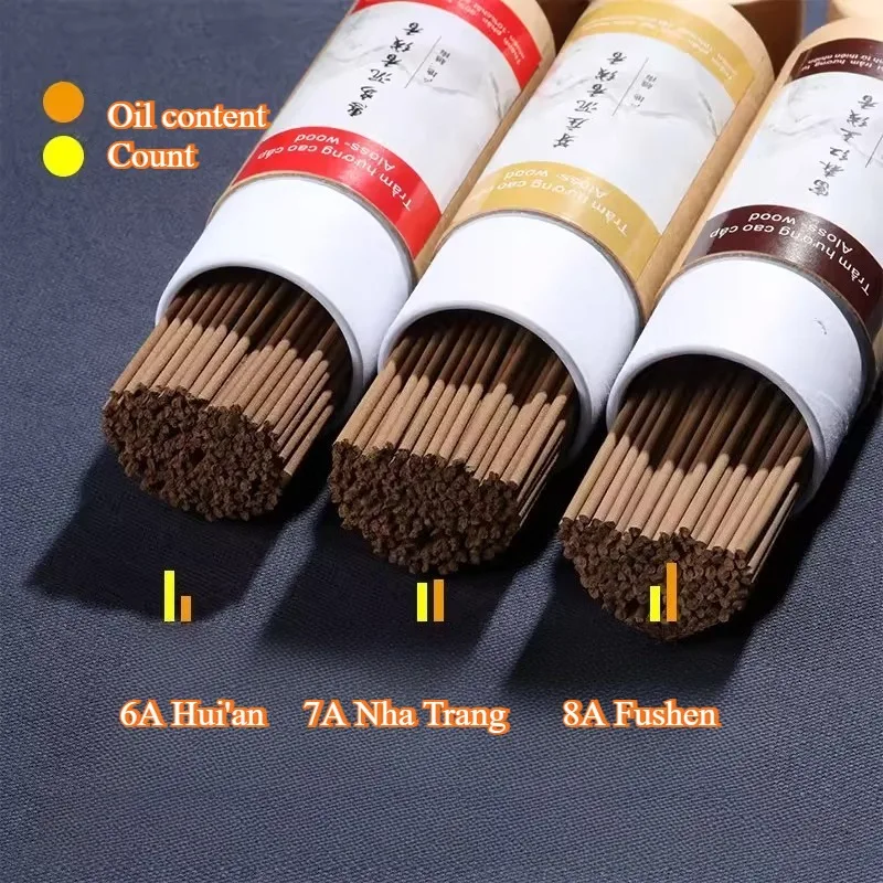 40G/barrel 8A Fusen Red Soil/7A Nha Trang Agarwood Natural Incense Stick Household Indoor Soothing Body Mind Lasting Fragrance