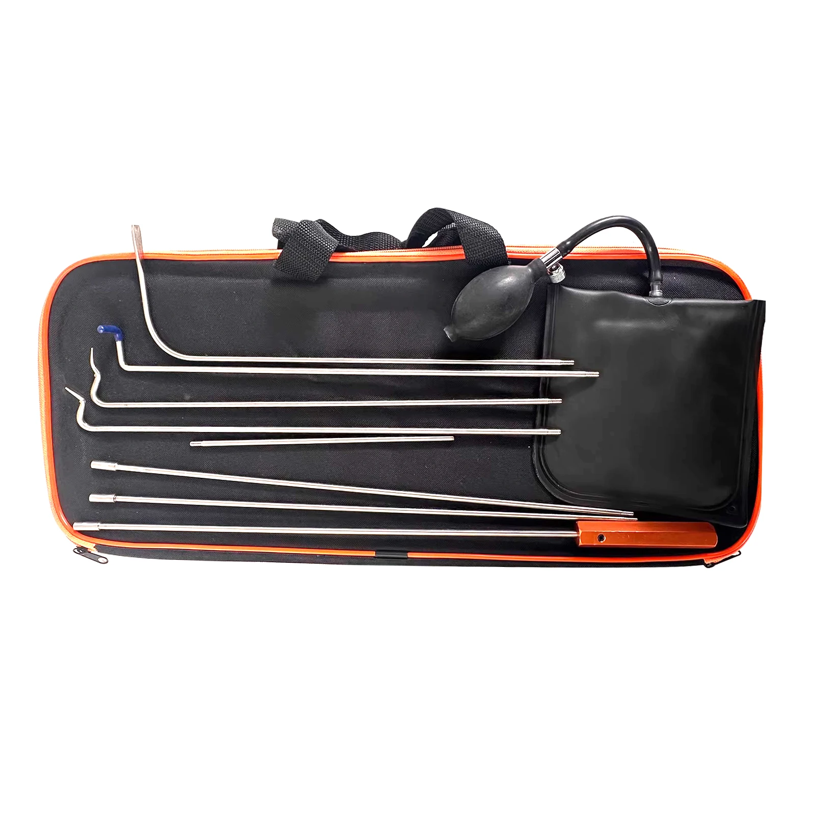 Kit Alat Perbaikan Kunci Pintu Mobil, Kait Baja Tahan Karat dengan Kantong Udara dan Tas Penyimpanan