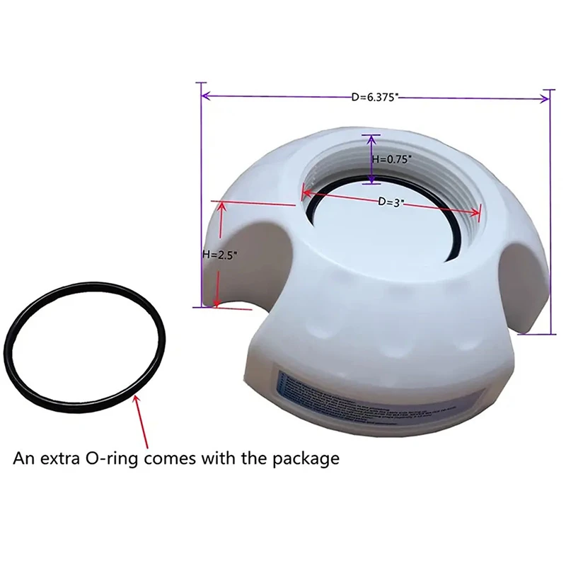 Pool Salt Cell Cleaning Stand Cap W/ O-ring For For Pentair 520670 For And 520670 For IntelliChlor Acid Washing