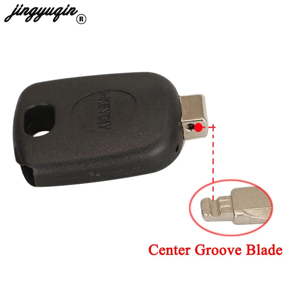 jingyuqin KEYDIY Universal Transponder Car Key Shell For Center Groove Blade KD/VVDI Blades Head With Chip Holder Key Housing