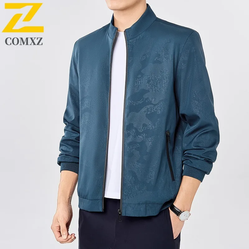 

COMXZ Мужская куртка премиум-класса для поездок на работу, офисные ветрозащитные мотоциклетные пальто, деловая повседневная легкая осенняя новая ветровка