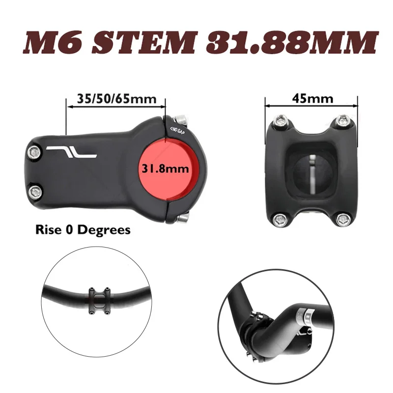 

Крепление для руля M6 из матового черного карбона (полностью из углеродного волокна), диаметр 31,88 мм, угол наклона 0 градусов, длина 35/50/65 мм, вес 108,3 г (50 мм)